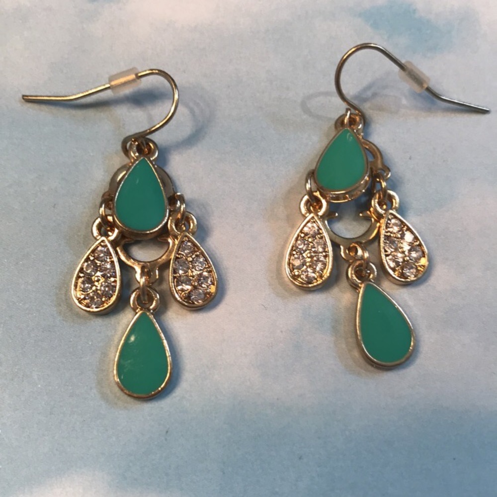 Turquoise and gold earrings